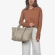 Сумка женская кожаная с двумя парами ручек шоппер средняя Regina Notte Shopper 2771 Капучино - изображение 2