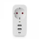 Сетевой адаптер с 2USB + USB-C и заземлением VIDEX ONCORD VF-AD1G2U1C-W White - изображение 2