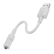 Внешняя звуковая карта HOCO Spirit transparent external Sound Card USB to 3.5mm (0.15M, USB, DAC). White - изображение 3