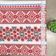 Рушник вафельний з принтом вишивки та червоними квітами GM Textile 35х61см 180г/м2 (Біло-червоний) - зображення 2
