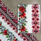 Рушник вафельний з принтом вишивки та червоними квітами GM Textile 35х61см 180г/м2 (Різнокольоровий) - зображення 6
