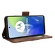 Чехол-книжка с кармашками Deexe Wallet Stand для Motorola Moto G24 Power / G04 / G04s / E14 - Brown - изображение 4