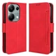 Чехол-книжка с кармашками Deexe Wallet Stand для Xiaomi Redmi Note 13 Pro 4G / Note 14S / Poco M6 Pro - Red - изображение 1