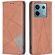 Чехол-книжка с кармашками UniCase Geometric Pattern для Xiaomi Redmi Note 13 Pro 4G - Brown - изображение 1