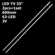 LED підсвітка TV SONY 55" 600mm 63-led KDL-55W800B 550TA46 550TA47 E88441 E150504 2pcs=1set - изображение 7