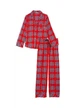 Піжама фланель Victoria's Secret Flannel Long Pajama Set (сорочка+штани) S червона клітинка - зображення 4