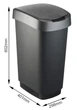Відро для сміття Rotho Twist 50L чорний (17545) - зображення 3