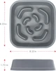Миска Dexas Slow Maze Feeder силиконовая квадратная для медленного кормления 0.96 л Светло-серая (PW304429) - изображение 3