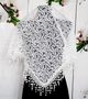 Праздничный платок Fashion Ангелина 80*80 см белый 3 - изображение 1