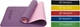 Набор Коврик TECOFIT TPE для йоги и фитнеса 183x61x0.6 см Pink-Purple + Набор эспандеров TECOFIT LATEX резинки для фитнеса в виде круга 5 шт - изображение 1
