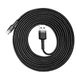 Кабель Baseus USB - Type-C 3метри 2A Cafule Black/Grey (CATKLF-UG1) - зображення 1