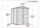 Сарай пластиковий YardMate 171x171x210 см темно-сірий - зображення 8