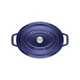 Кастрюля чугунная овальная Staub 33 cм 6.7 л королевский синий 11093376-B - изображение 4