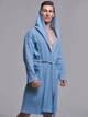 Халат мужской хлопковый с капюшоном демисезонный Libertine Assorty 1507 XL Голубой (4821507750025) - изображение 1
