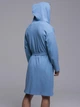 Халат мужской хлопковый с капюшоном демисезонный Libertine Assorty 1507 XL Голубой (4821507750025) - изображение 2