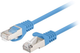 Zestaw patchcordów Lanberg Cat 6 FTP 0.25 m 10 szt Blue (PCF6-20CC-0025-B) - obraz 1