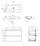 Тумба підвісна з умивальником Cersanit CET В06 Moduo Slim 80 см Білий (UN509-044) - изображение 2