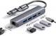 Док-станция Deepfox-2208TU 5 в 2 USB Type-C/Type-A концентратор 5 портов Сетевая карта RJ45 Ethernet LAN адаптер 1000 Мбит/с - изображение 5