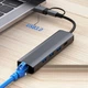 Док-станция Deepfox-2208TU 5 в 2 USB Type-C/Type-A концентратор 5 портов Сетевая карта RJ45 Ethernet LAN адаптер 1000 Мбит/с - изображение 6