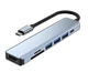 Док-станция 7 в 1 Deepfox2120 USB Type-C концентратор для ноутбука 7 портов HDMI картридер - изображение 1
