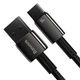 Кабель для швидкого заряджання Baseus Tungsten Gold Fast Charging USB to Type-C 100W 2м Чорний - зображення 3