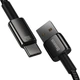 Кабель для швидкого заряджання Baseus Tungsten Gold Fast Charging USB to Type-C 100W 2м Чорний - зображення 5
