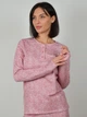 Пижама (кофта + штаны) женская хлопковая Roksana Mont Blank 1539 S Розовая (4821539300142) - изображение 3