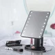 Косметическое зеркало настольное с подсветкой светодиодной Large Led Mirror для макияжа 22 LED-лампочки 10-ти кратное увеличение Черный - изображение 4
