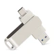 256ГБ USB 3 + Type-C флешка двухсторонняя металлическая, 43 мБ чтение/запись, для Android, ноутбука, ПК - изображение 1
