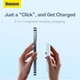 Павербанк з бездротовою зарядкою Qi 15W Baseus Magnetic Mini Wireless Fast Charge 2in1 10000mAh 20W 2.4A QC3.0+PD3.0 (PPCX030003) Блакитний - изображение 9