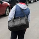 Дорожня спортивна сумка з відділом взуття Aron чорна з гладкою еко шкіра для тренувань на 31 л. - зображення 7