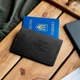Черная обложка на паспорт с гербом для документов KONSUL из натуральной телячьей кожи - изображение 7