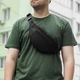 Поясна сумка (бананка) через плече Kimo чорна тканинна - зображення 6
