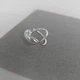 Кольцо стильное женское геометрия MM0055 серебристый - изображение 2