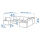 П-подібний диван IKEA KIVIK КІВІК, 6-місний, Tibbleby бежевий, сірий, 094.405.80 - изображение 8