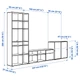 IKEA TV VIHALS, білий, 337х47х200 см, 094.406.79 - зображення 6