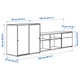 Комбінація полиць IKEA TV VIHALS, білий, 242х37х90 см, 494.406.01 - изображение 8