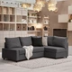 Подушка IKEA FRIHETEN ФРІХЕТЕН, СКІФТЕБУ темно-сірий, 67х47 см, 204.481.60 - изображение 4