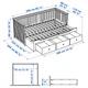 Каркас кушетки із 3 шухлядами IKEA HEMNES ХЕМНЕС, білий, 80х200 см, 903.493.26 - изображение 13