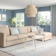 4-місний диван із кушеткою IKEA VIMLE ВІМЛЕ, ХАЛЛАРП бежевий, 493.995.07 - изображение 3