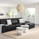 4-місний диван IKEA KIVIK КІВІК, з кушеткою, ГРАНН, Бомстад чорний, 394.431.91 - изображение 4