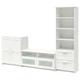 Тумба під телевізор IKEA BRIMNES БРІМНЕС, білий, 258x41x190 см, 891.843.31 - изображение 1