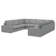П-подібний диван IKEA KIVIK КІВІК, 6-місний, Tibbleby бежевий, сірий, 094.405.80 - изображение 1