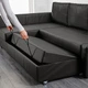 Кутовий диван-ліжко IKEA FRIHETEN ФРІХЕТЕН, Бомстад чорний, 692.168.18 - изображение 5
