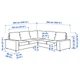 Кутовий диван IKEA VIMLE ВІМЛЕ, 4-місний, з широкими підлокітниками, ГУННАРЕД класичний сірий, 994.017.96 - изображение 11