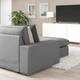 Кутовий диван 5o з шезлонгом IKEA KIVIK КІВІК, Tibbleby бежевий, сірий, 594.404.79 - изображение 14