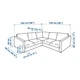 Кутовий диван IKEA VIMLE ВІМЛЕ, 4-місний, ГРАНН, Бомстад чорний, 793.067.19 - изображение 14