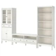Тумба під телевізор IKEA IDANÄS ІДАНЕС, скло, білий, 325x40x211 см, 194.373.32 - изображение 2
