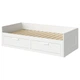 Каркас кушетки із 2 шухлядами IKEA BRIMNES БРІМНЕС, білий, 80х200 см, 002.287.05 - изображение 5