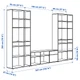 Комбінація полиць IKEA TV VIHALS, білий, 337х37х200 см, 594.406.10 - изображение 5